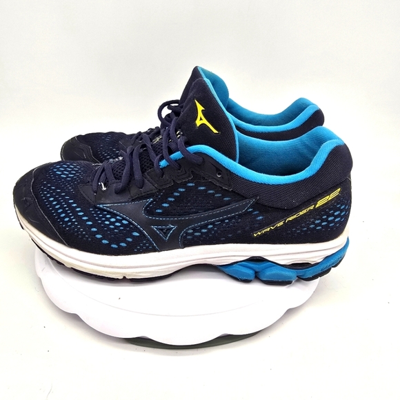 Mizuno Shoe Men's 11 Wave Rider 22 Running Sneakers Blue - Picture 1 of 9